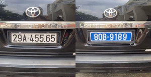 Tài xế 'hô biến' biển Land Cruiser VX từ trắng thành xanh