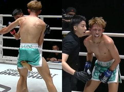 Võ sĩ Trung Quốc đá vào vùng kín, cao thủ Nhật Bản nhịn đau giành chiến thắng