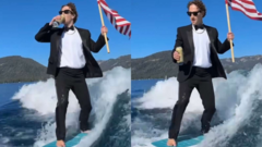 Mark Zuckerberg mặc suit lướt sóng, uống bia 'chúc mừng sinh nhật' nước Mỹ