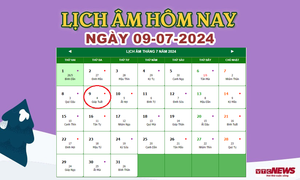 Lịch âm 9/7 - Âm lịch hôm nay 9/7 chính xác nhất - lịch vạn niên 9/7/2024