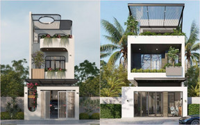 Mẫu nhà phố 1 trệt 1 lầu 1 tum: Sự hài hòa giữa tiện nghi và thẩm mỹ