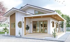 Nhà cấp bốn mái lệch hiện đại: Lựa chọn lý tưởng cho cuộc sống tiện nghi
