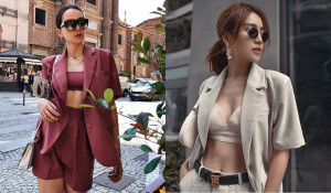 Cách mix blazer ngắn tay cho quý cô công sở trong mùa hè