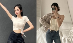 Mẫu áo không hở quá nhiều, lại đa dạng trong cách mix match