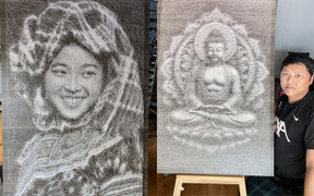 Chàng trai tạo ra những bức tranh hút hồn nhờ đinh và chỉ