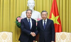 Chủ tịch nước Tô Lâm tiếp Ngoại trưởng Hoa Kỳ Antony Blinken