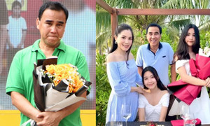 Đón sinh nhật xa nhà, MC Quyền Linh bật khóc với lời nhắn nhủ của con gái