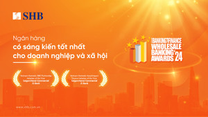 SHB nhận giải 'Sáng kiến tài chính trong nước với tác động xã hội tốt nhất'