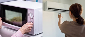 Bật lò vi sóng khi đang mở điều hòa liệu có gây rủi ro?