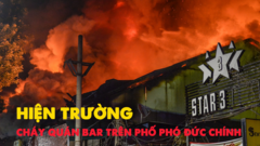 Hà Nội: Hiện trường ngổn ngang gạch đá vụ cháy quán bar trên phố Phó Đức Chính