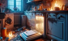 Tự đốt trụi nhà mình chỉ vì bật máy rửa bát rồi đi ngủ 