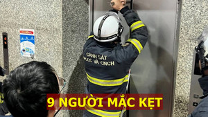 Hà Nội: Giải cứu thành công 9 người mắc kẹt trong thang máy