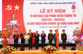 Hà Nội: Huyện Thường Tín đón nhận Huân chương Lao động hạng Nhất