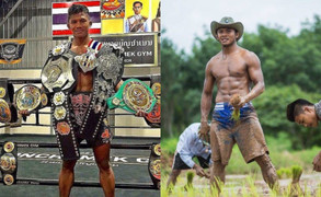 Thánh Muay Thái Lan giàu có nhưng thích lội bùn trồng lúa như nông dân 