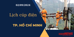 Lịch cúp điện hôm nay ngày 02/09/2024 tại TP.HCM