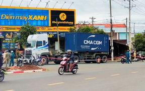Tạm giữ tài xế container cán tử vong hai dì cháu ở Bình Phước