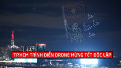 Màn trình diễn drone mừng Tết Độc lập ở TP.HCM