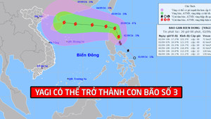 Bão Yagi giật cấp 15 có thể tiến vào Biển Đông trở thành cơn bão số 3