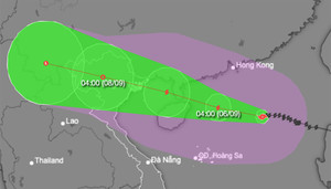 Bão Yagi tăng 7 cấp sau 2 ngày, tiệm cận cấp siêu bão