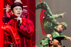 Rapper Binz hát chèo gây 'sốt', Jun Phạm đu dây, nhào lộn mạo hiểm