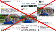Thực hư bức ảnh người đàn ông dùng chậu nhựa sơ tán vợ con trong dòng nước lũ