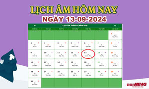 Lịch âm 13/9 - Âm lịch hôm nay 13/9 chính xác nhất - lịch vạn niên 13/9/2024