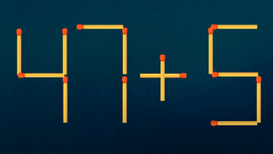 Di chuyển một que diêm để có phép tính đúng