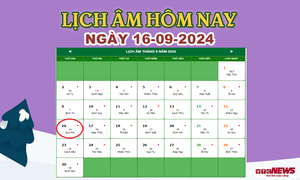 Lịch âm 16/9 - Âm lịch hôm nay 16/9 chính xác nhất - lịch vạn niên 16/9/2024