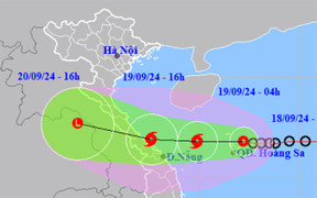 Áp thấp nhiệt đới trên quần đảo Hoàng Sa, mạnh lên thành bão trong 12 giờ tới