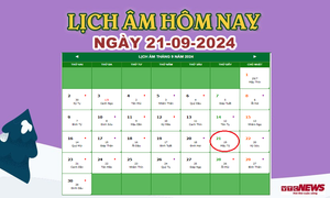 Lịch âm 21/9 - Âm lịch hôm nay 21/9 chính xác nhất - lịch vạn niên 21/9/2024