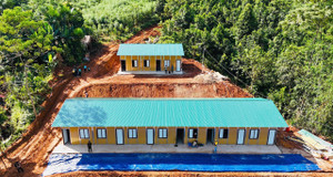 Khu tạm cư mới của người dân làng Nủ sẵn sàng đón dân về ở