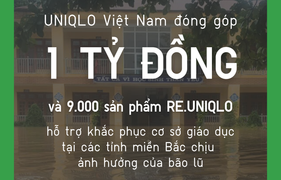 UNIQLO Việt Nam đóng góp khắc phục ảnh hưởng sau bão