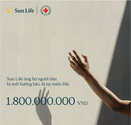 Sun Life Việt Nam đóng góp 1,8 tỷ đồng hỗ trợ người dân miền Bắc