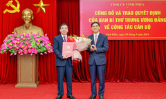 Ban Bí thư chuẩn y ông Bùi Huy Vĩnh làm Phó Bí thư Tỉnh ủy Vĩnh Phúc