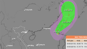 Siêu bão Krathon vào Biển Đông sáng nay