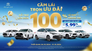 Nhận ngay ưu đãi 100% lệ phí trước bạ khi mua xe Toyota trong tháng 10