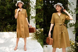 Bước vào mùa thu dịu dàng cùng trang phục linen