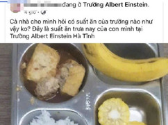 Suất ăn trưa của học sinh một trường tiểu học ở Hà Tĩnh như cho 'người giảm cân’