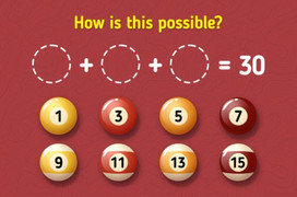 Câu đố tìm bóng bi-a tưởng dễ mà khó không tưởng