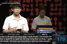 Câu hỏi trong chương trình Đường lên đỉnh Olympia khiến thí sinh 'toát mồ hôi'