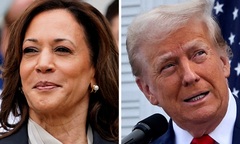 Ông Trump và bà Harris đối đầu chớp nhoáng