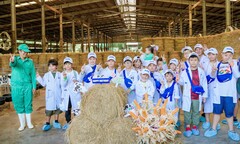 Học sinh thích thú khám phá nhà máy 'xanh' sản xuất ra hộp sữa Vinamilk