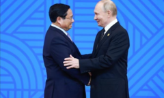 Tổng thống Nga Putin đón Thủ tướng Phạm Minh Chính dự hội nghị BRICS mở rộng