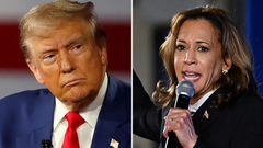 Điểm thăm dò bầu cử sít sao giữa ông Trump và bà Harris