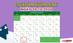 Lịch âm 29/10 - Âm lịch hôm nay 29/10 chính xác nhất - lịch vạn niên 29/10/2024