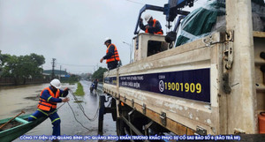 EVN thông tin về ảnh hưởng cơn bão số 6 đến tình hình vận hành, cung cấp điện