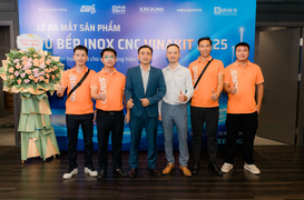 Vinakit ra mắt tủ bếp Inox CNC 2025 đột phá căn bếp Việt