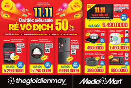 Đại tiệc siêu sale 11.11: MediaMart sale đậm đến 50% hàng loạt mặt hàng