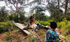 Hiện trường tìm thấy máy bay YAK-130 rơi tại Vườn Quốc gia Yok Đôn, Đắk Lắk