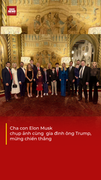 Cha con Elon Musk chụp ảnh mừng chiến thắng cùng gia đình ông Trump